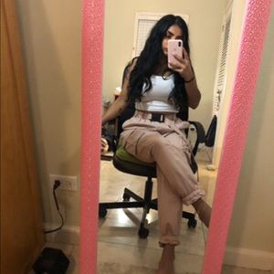 Pink cargo pants